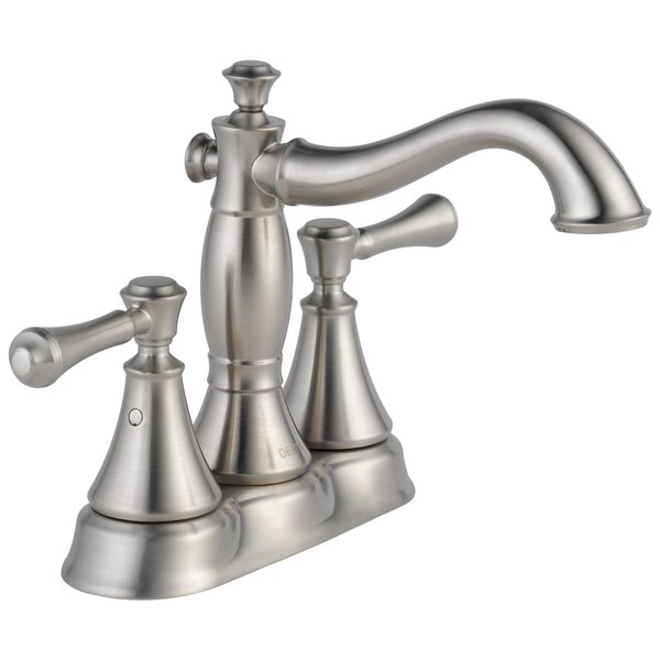 Delta Cassidy Two Handle Centerset Bathroom Faucet - Metal Pop-Up 2597LF-SSMPU
